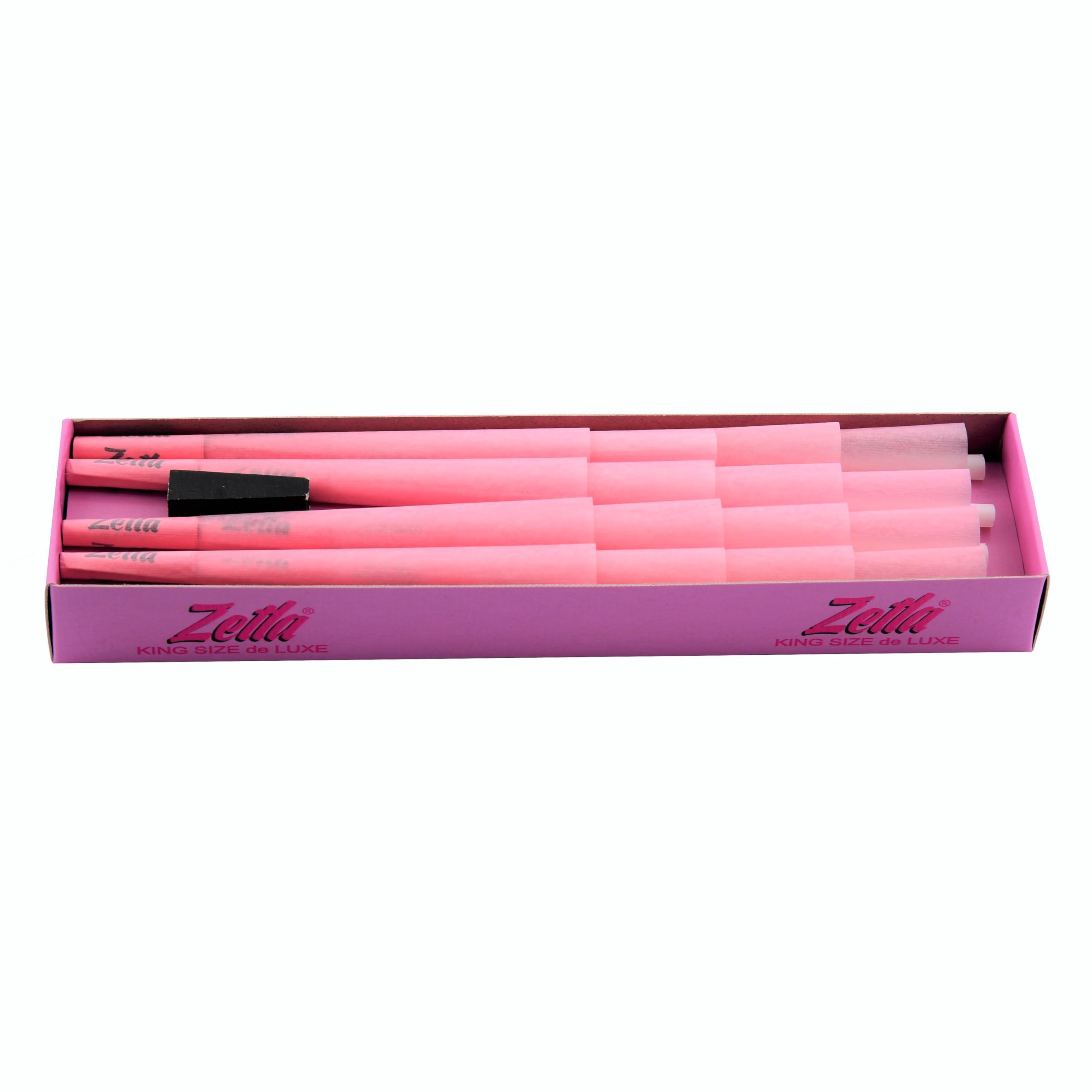 Zetla 32 - Cones Pink King Size - wstępnie skręcone rurki - stożkowe tuby z filtrem (109 x 26 mm) - Joint Cones King Size - wstępnie skręcone papierowe