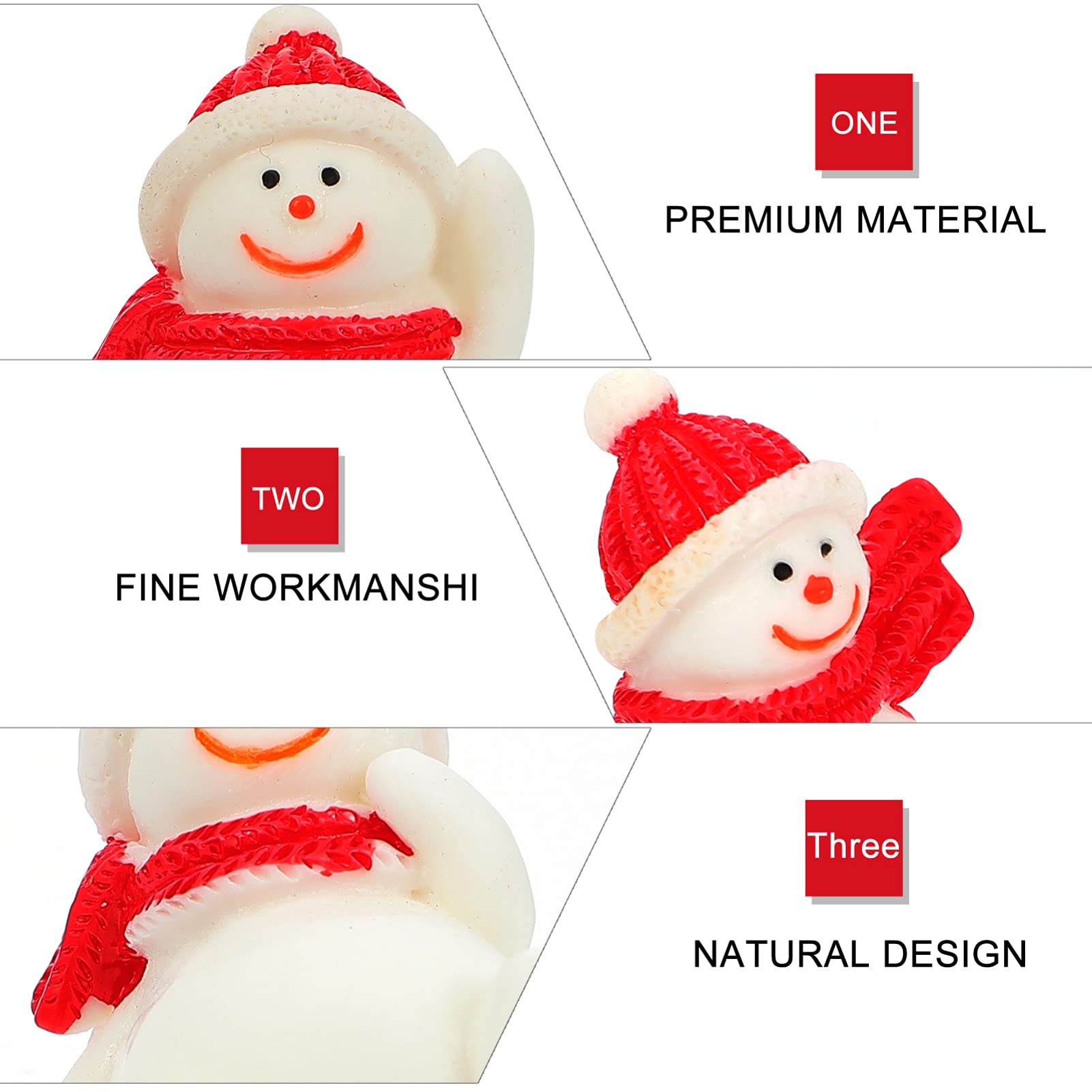 ミニ樹脂　クリスマス　オーナメント　雪だるま　ミニチュア　装飾　水槽　水族館 Amazon.co.jp: 5 個のミニ樹脂クリスマスオーナメント雪だるま