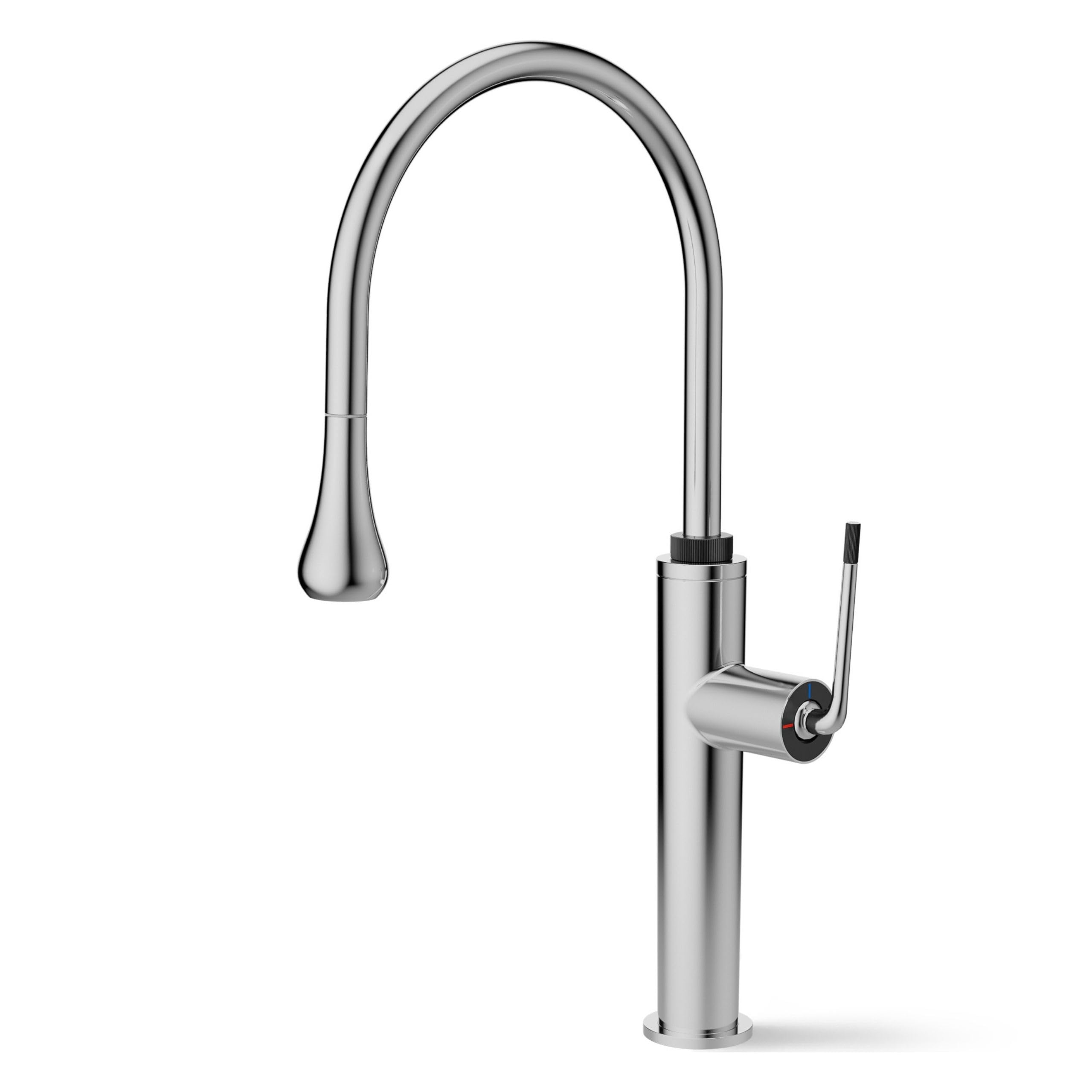 ANW HOME Grifo de cocina con pulverizador extraíble, mezclador de acero