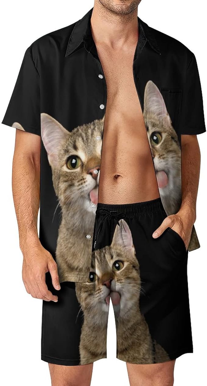 Amazon 半袖シャツ 上下セット 猫 おもしろ 猫柄 ネコ 可愛い かわいい 黒 アロハシャツ ショートパンツ 夏 メンズ Tシャツ スイムパンツ 短パン ビーチシャツ プリント ハワイシャツ カジュアル 通気性 ハワイアンシャツ 人気 ビーチ おしゃれ ショートパンツ 通販 Amazon 半袖シャツ 上下セット 猫 おもしろ 猫柄 ネコ 可愛い かわいい 黒 アロハシャツ ショートパンツ 夏 メンズ Tシャツ スイムパンツ 短パン ビーチシャツ プリント ハワイシャツ カジュアル 通気性 ハワイアンシャツ 人気 ビーチ おしゃれ ショートパンツ 通販