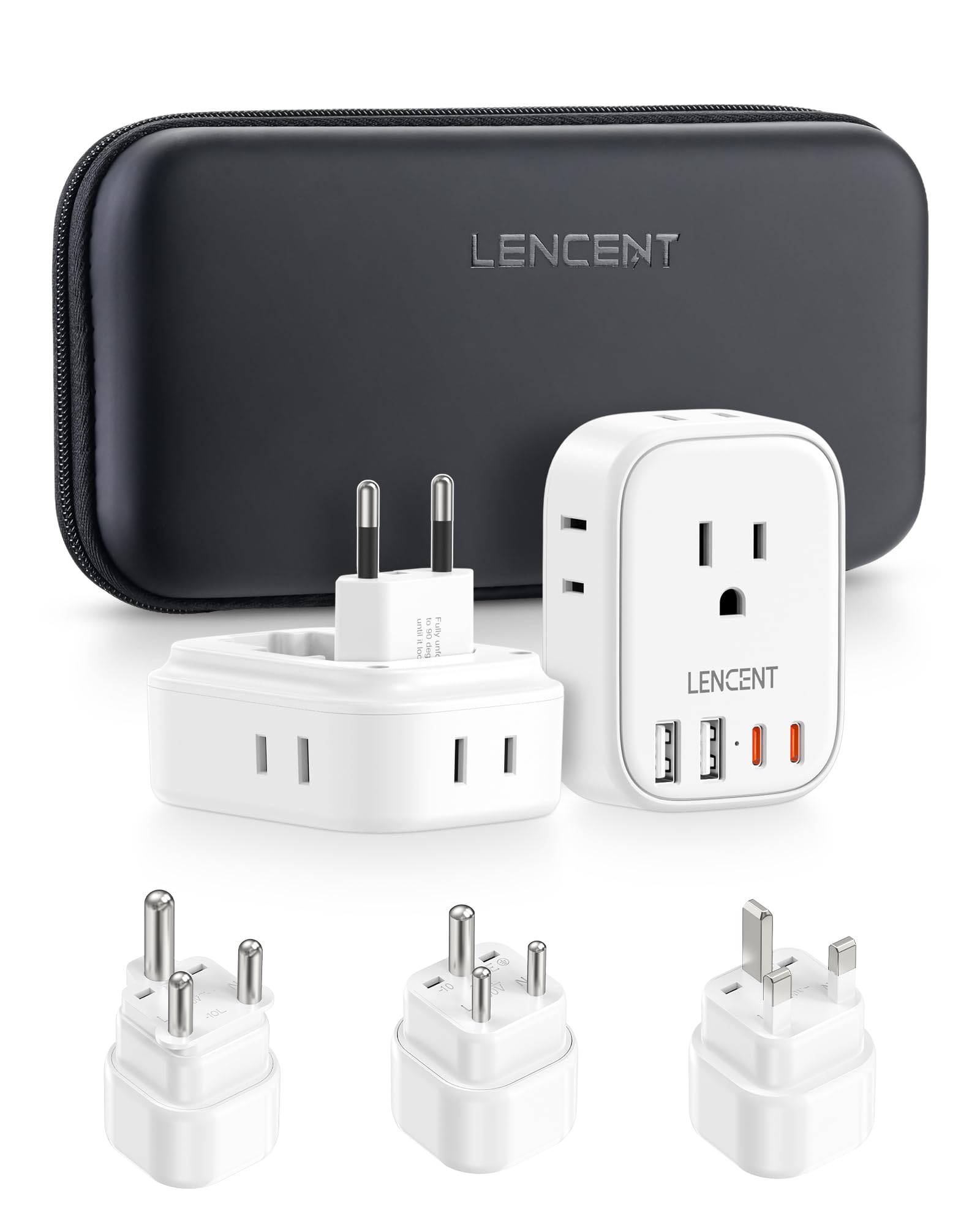 LENCENT Type C and Type D G M Universal Travel Adapter Kit