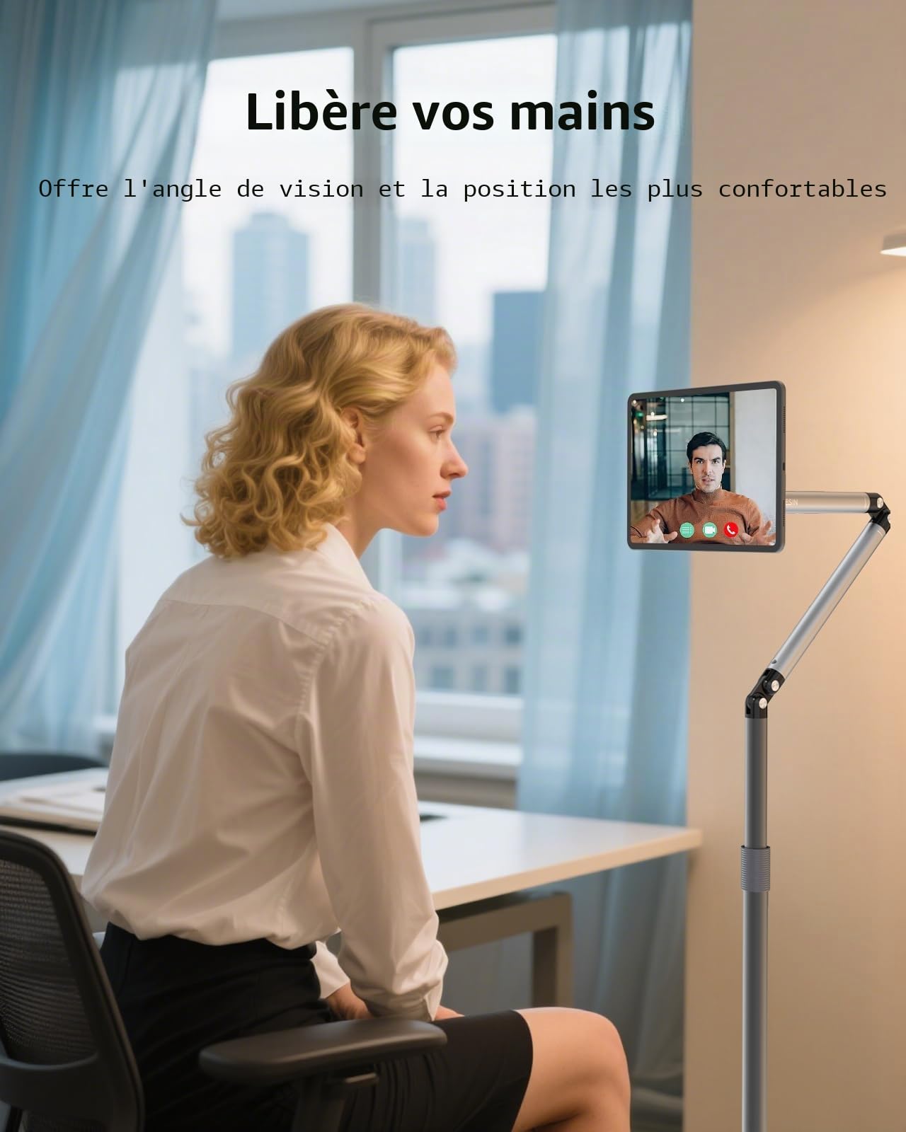 TELESIN Support Magnétique de Sol pour Tablette, Support de TéLéphone