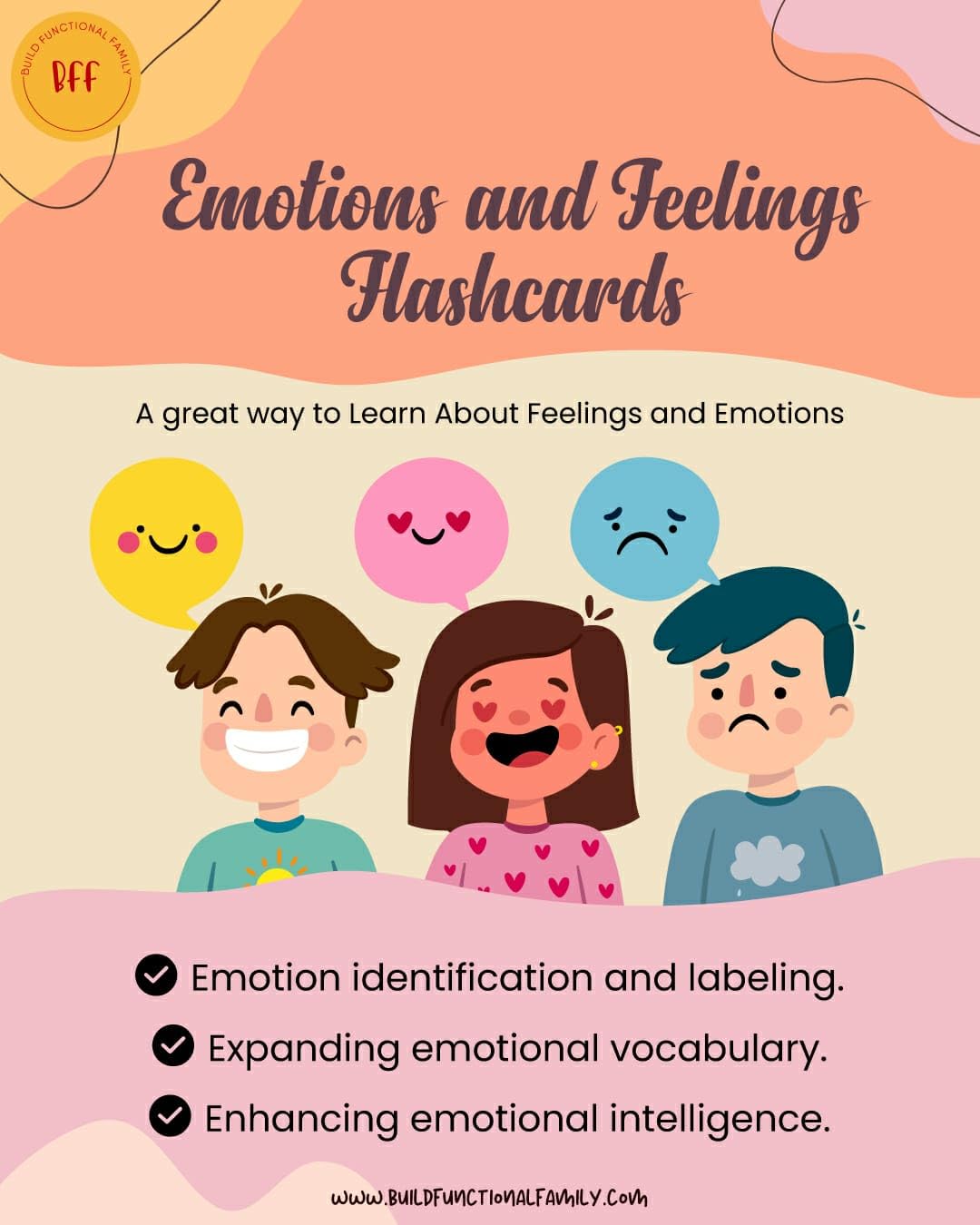 BFF Feelings & Emotions Flash Cards | Easy & Fun Way of Learning Emotions Flash Cards | Expressing Feelings with Fun Cards (B0CMDDT8C3) Amazon Price History, Amazon Price Tracker