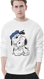 長袖 Tシャツ スヌーピー メンズ ロングtシャツ ティーシャツ トレーナーシャツ トレーニングウェア おしゃれ カットソー S-6XL 丸首 通勤 通学 5XL