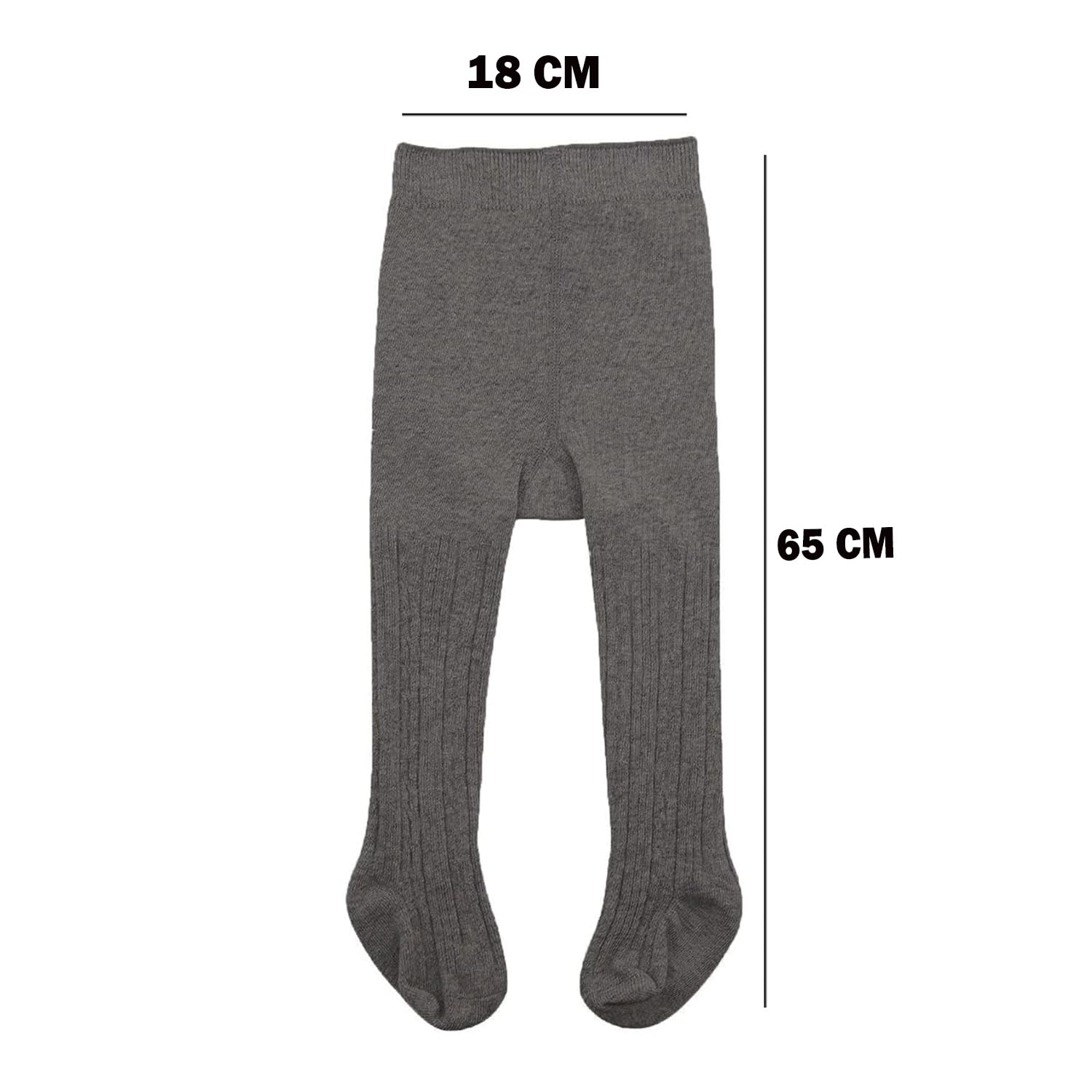 SYGA Baby Tights For Girls Soft Cotton Infant Leggings Toddler Solid Knit Stockings Socks Newborn Warm Crochet Pants (0-6 Months, Dark Grey) - Image 4 thumbnail