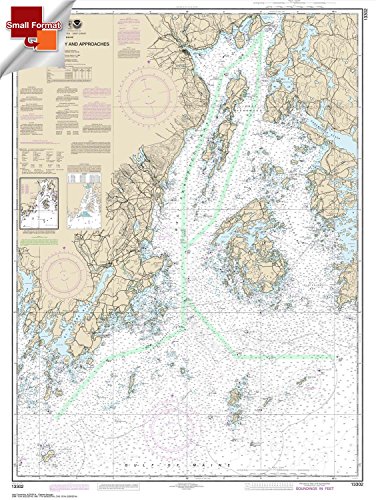 Paradise Cay Publications, Inc. NOAA Chart 13302: Penobscot Bay and Approaches 21.00 x 27.90 (Small Format Waterproof)