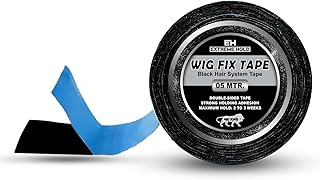 Double-Sided Black Waterproof Tape Hair Patch Adhesive Tape, 5mtr, Super Strong Hold hair Patch & Toupee-for Men & Women hair extension-picture-29