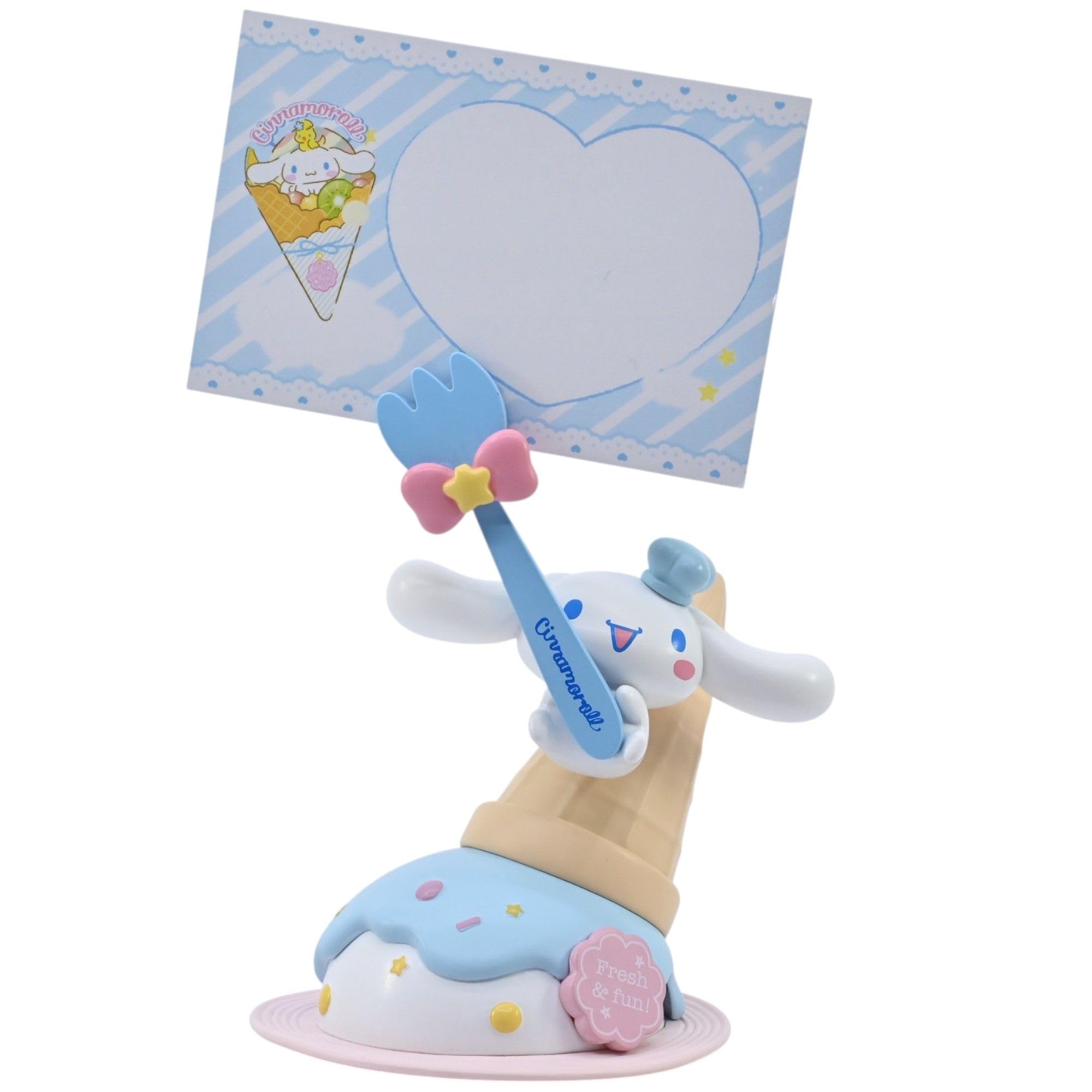 Hello Kitty And Friends Yume Sanrio Cinnamoroll Party Time Memo Stand – Cute Desk Accessory with Ice Cream Cone | Sanrio Gifts & Kawaii Collectables