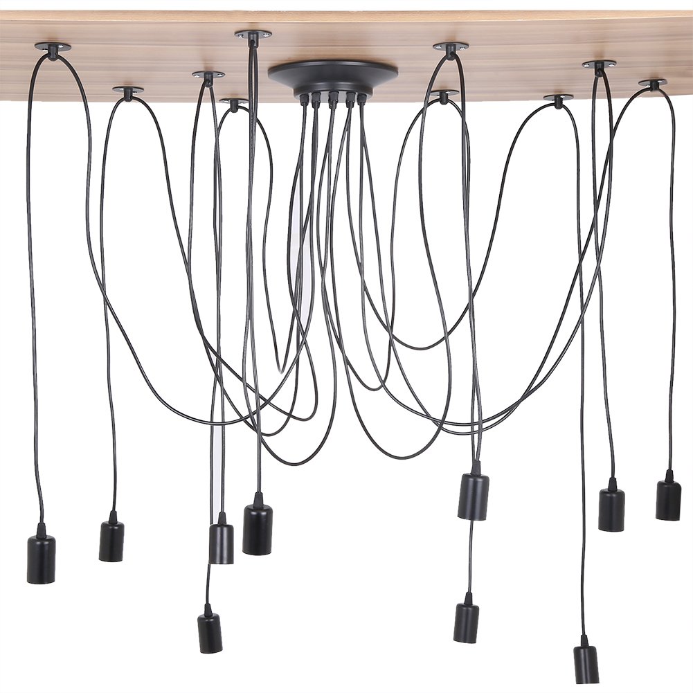 Deckenlampe Vintage, Spinne Kronleuchter Industrie Moderner, Pendelleuchte mit Mehreren Köpfen, für Küche Schlafzimmer Hotel Esszimmer Wohnzimmer Ohne Lichtquelle