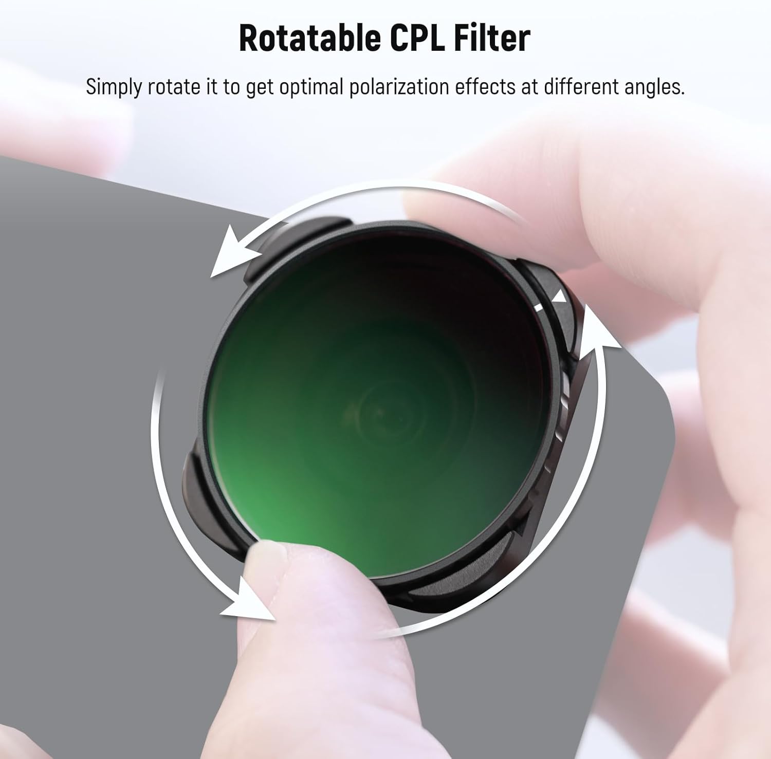 NEEWER Rotating CPL Filter for Hero 13, Multicoated HD Optical Glass Action Camera Adjustable Circular Polarizer Polarizing Filter Compatible with GoPro Hero 13 12 11 10 9, FL-GP23