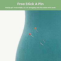 Vista 4 de Maniquí Cuerpo Vestido Forma Torso Maniquí Femenino 49.6-63.4 Pulgadas Altura Ajustable Trípode de Madera Soporte de Trípode de Espuma de Alta Verde