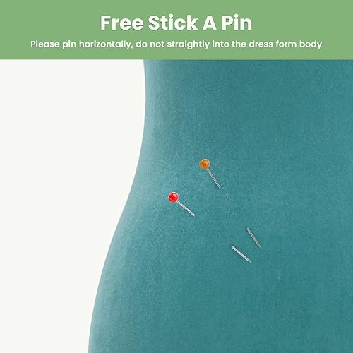 Miniatura 4 de Maniquí de cuerpo para vestido con forma de torso, maniquí femenino de 49.6-63.4 pulgadas, altura ajustable, trípode de madera, soporte de trípode