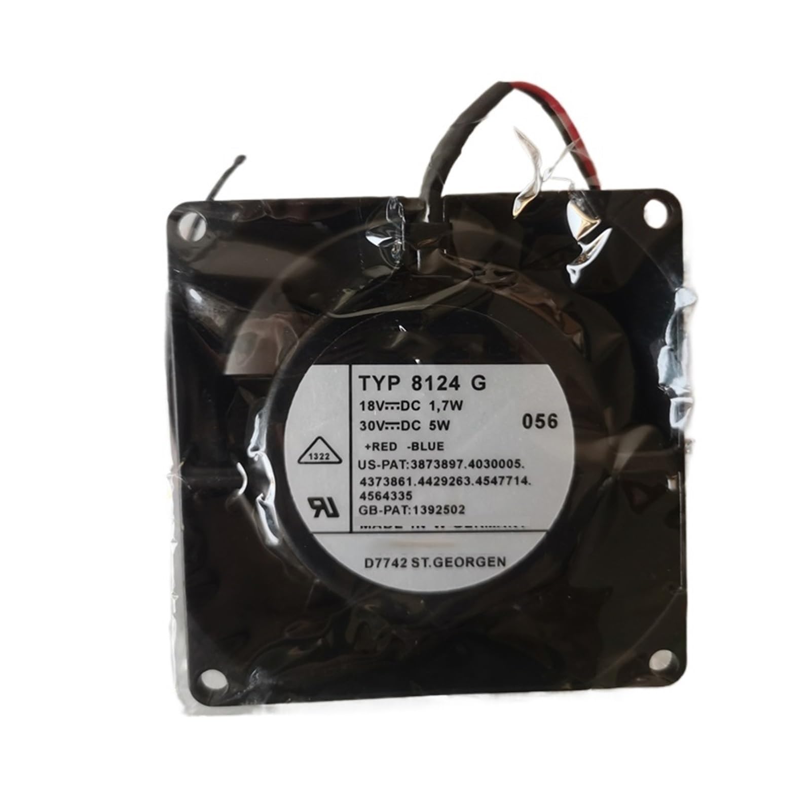 YMUGUEGH 80x80x38mm TYP8124G 18V 1.7W 30V 5W 8038 axial Flow Fan
