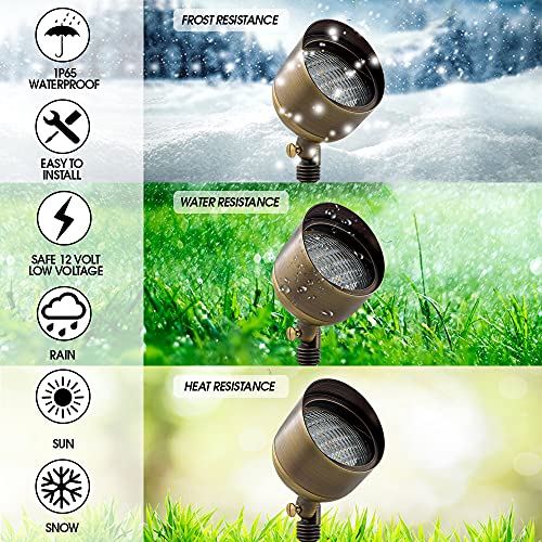 Led Spot Lights Outdoor Led Landscape Light 110-9W Par 36 Bulb Metal Solid Brass Wall Wash Security Landscape Lighting For Beautiful Bright Long Lasting Home Garden Patio Driveway Area Deck Lighting #TOP2