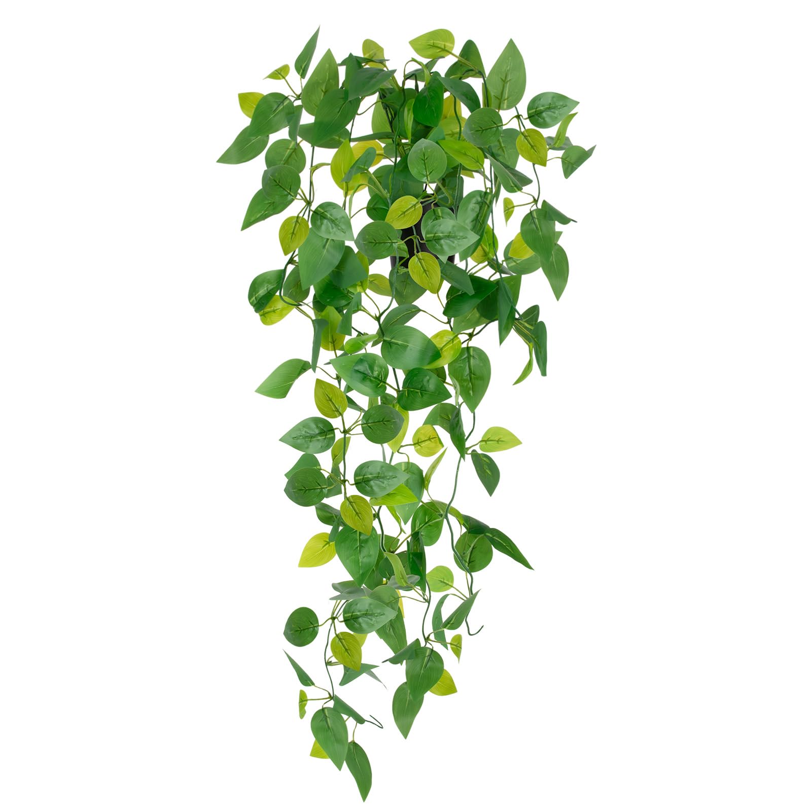 CCILAND 1 Stück Künstliche Pflanzen, Kunstpflanze Hängend wie Echt, Efeutute Künstlich im Topf, Plastikpflanzen Hängend Fake Plant für Wohnzimmer Büro Deco