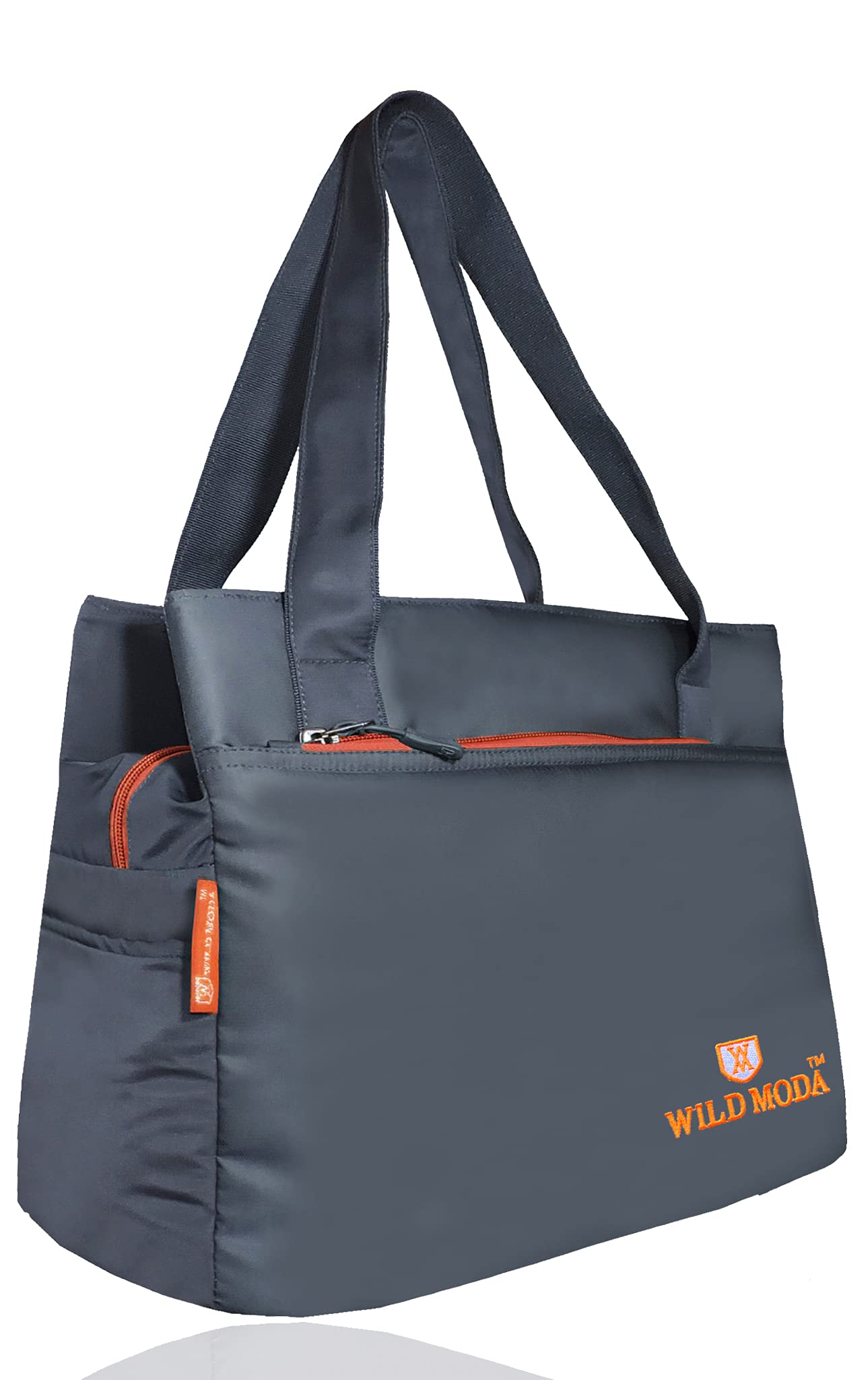 WILD MODAWomen's Shoulder Bag, Set of 1 (Grey & Orange), Grey & Orange, L