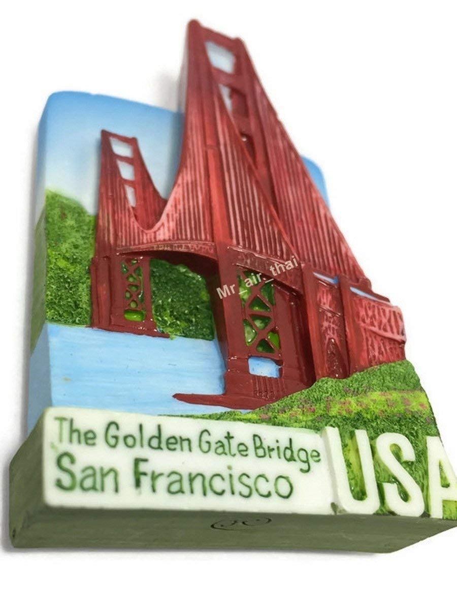 Golden Gate Bridge USA SOUVENIR RESIN 3D FRIDGE MAGNET SOUVENIR TOURIST GIFT 062 by Mr_air_thai_Magnet_World