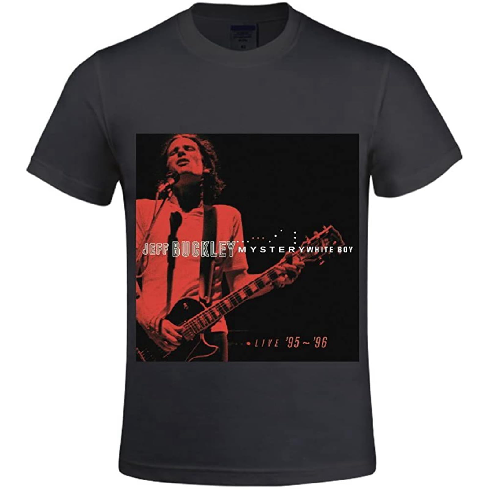 Dongbeijiaoziwang Unisex Kids Black Jeff Buckley Mystery White Boy T-Shirt Printed Tee Mens Top Shirt S