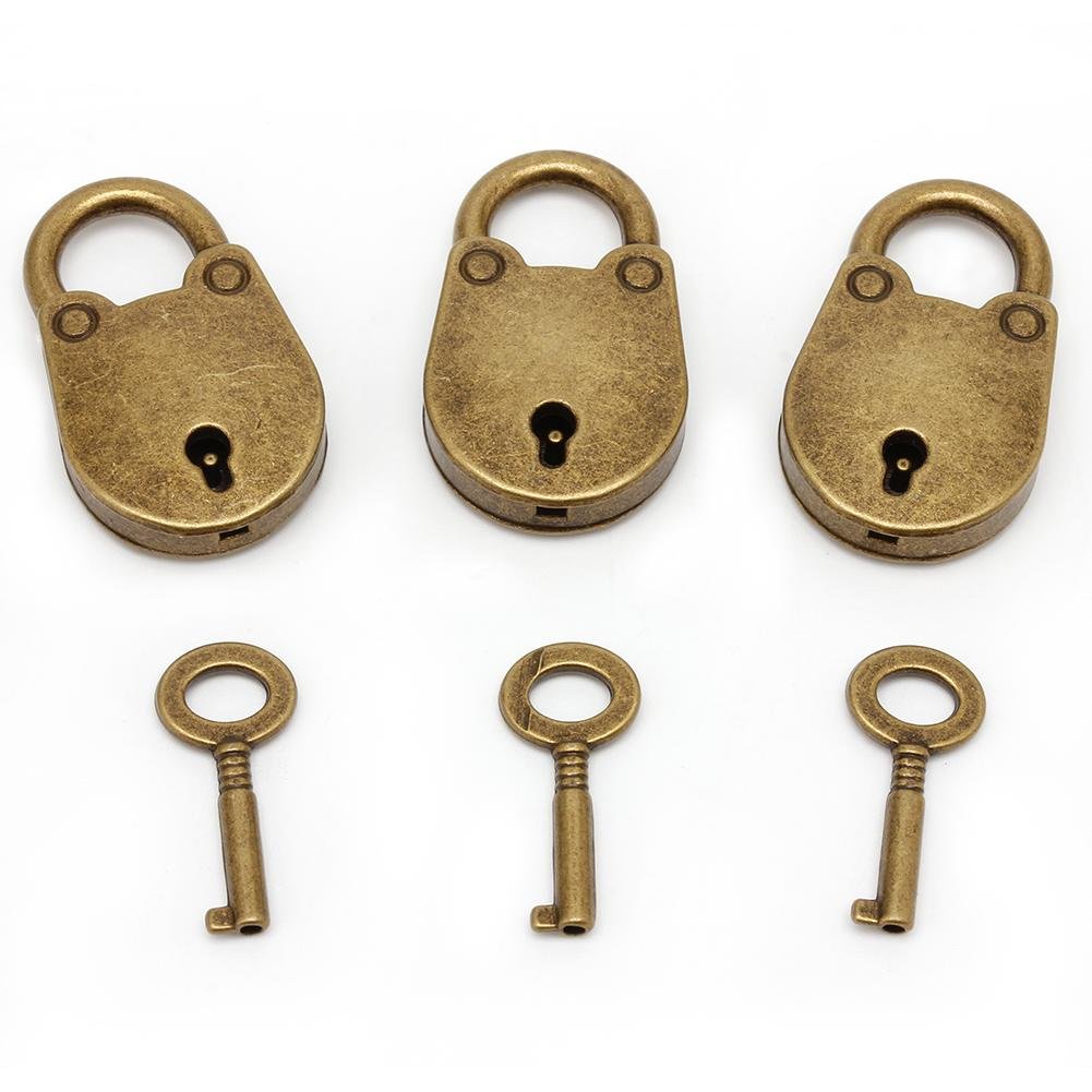 ANTIQUE ANCIEN ARTISANAL Fer Laiton Travail Gravé Bande Système Cadenas