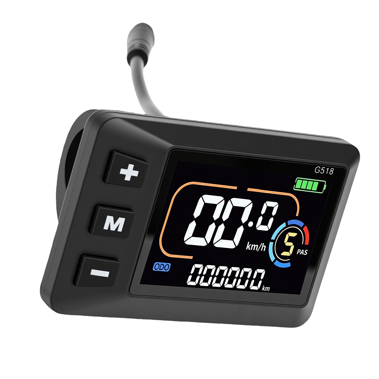 Pantalla LCD para Bicicleta Eléctrica, Velocímetro Retroiluminado Resistente, Pantalla Cuentakilómetros para Moto de Cross Eléctrica Yozma IN 10, Material ABS, Fácil Instalación