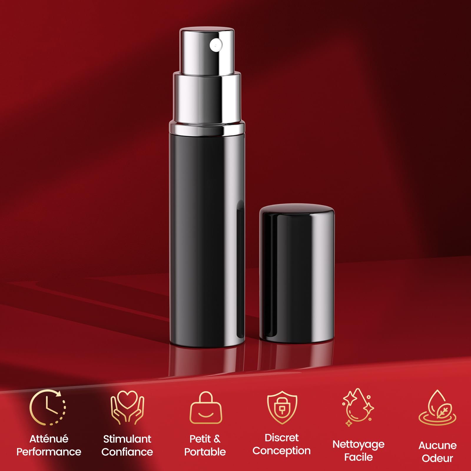 Spray Retardant pour Homme – Absorption Rapide, Sans Odeur, Utilisation Simple pour un Meilleur Contrôle, Prolonge Efficacement Le Temps Des Hommes Et Augmente Le Confort, 5 ml