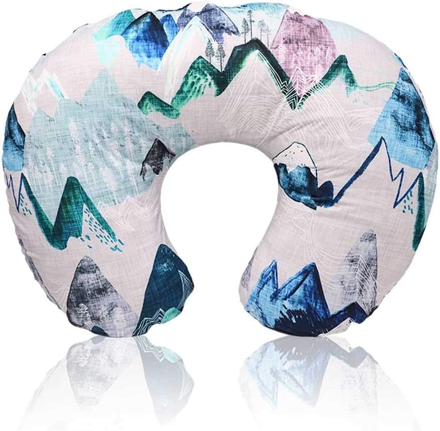 TANOFAR Minky Nursing Pillow Cover, Adventure Mountain Breastfeeding Pillow Slipcover for Baby Boys & Girls, Nursing Pillow Case for Newborn, Soft Fabric Fits Snug On Infant, Washable & Breathable