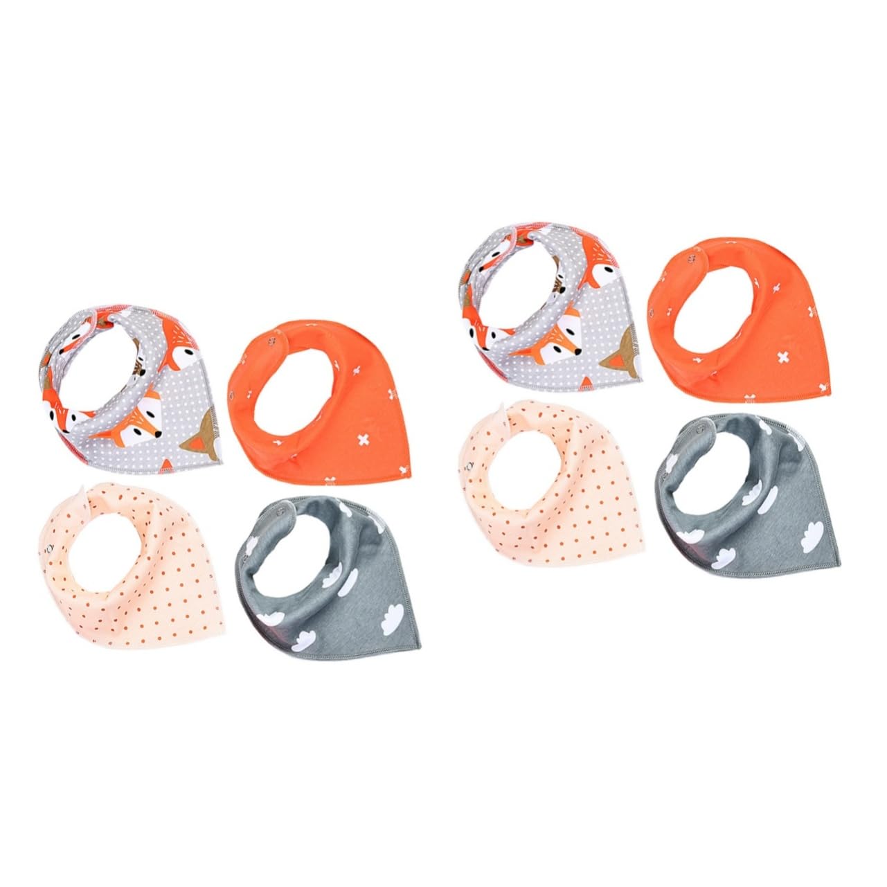 VICASKY 2 Set Di Asciugamani Per Neonati in Cotone Bavaglini in Mussola Asciugamani Per Saliva Bavaglini Per Bambini E Bambine 4 Pezzi * 2