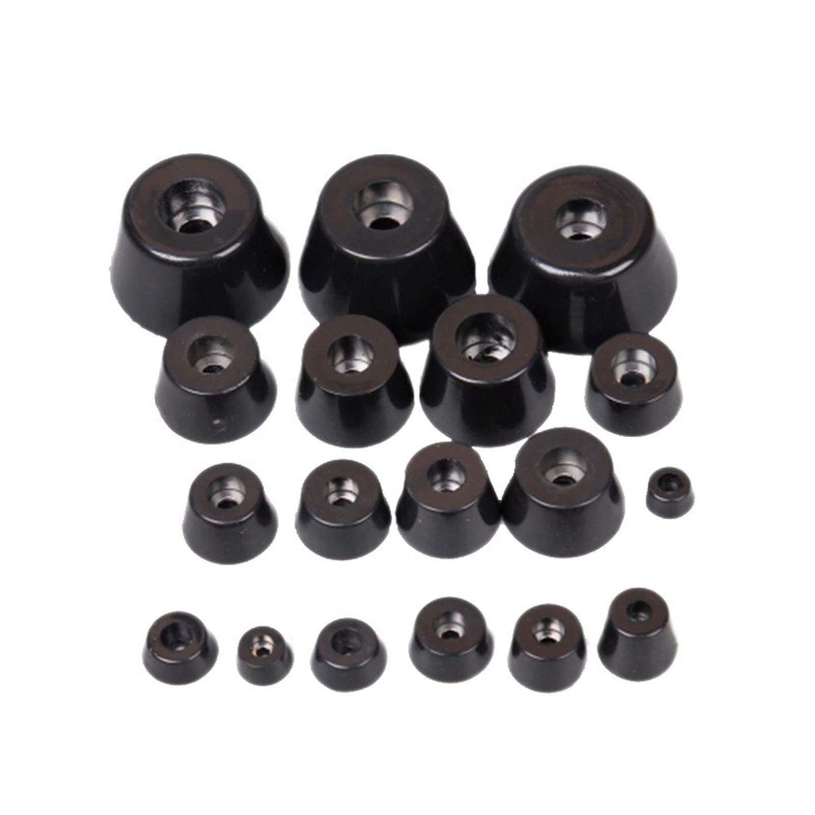 Funda para patas de mesa de muebles, 8 unidades, patas de goma negras antideslizantes, almohadillas para la parte inferior de la silla, protectores de suelo para patas de muebles (color: 21 x 15 x 12