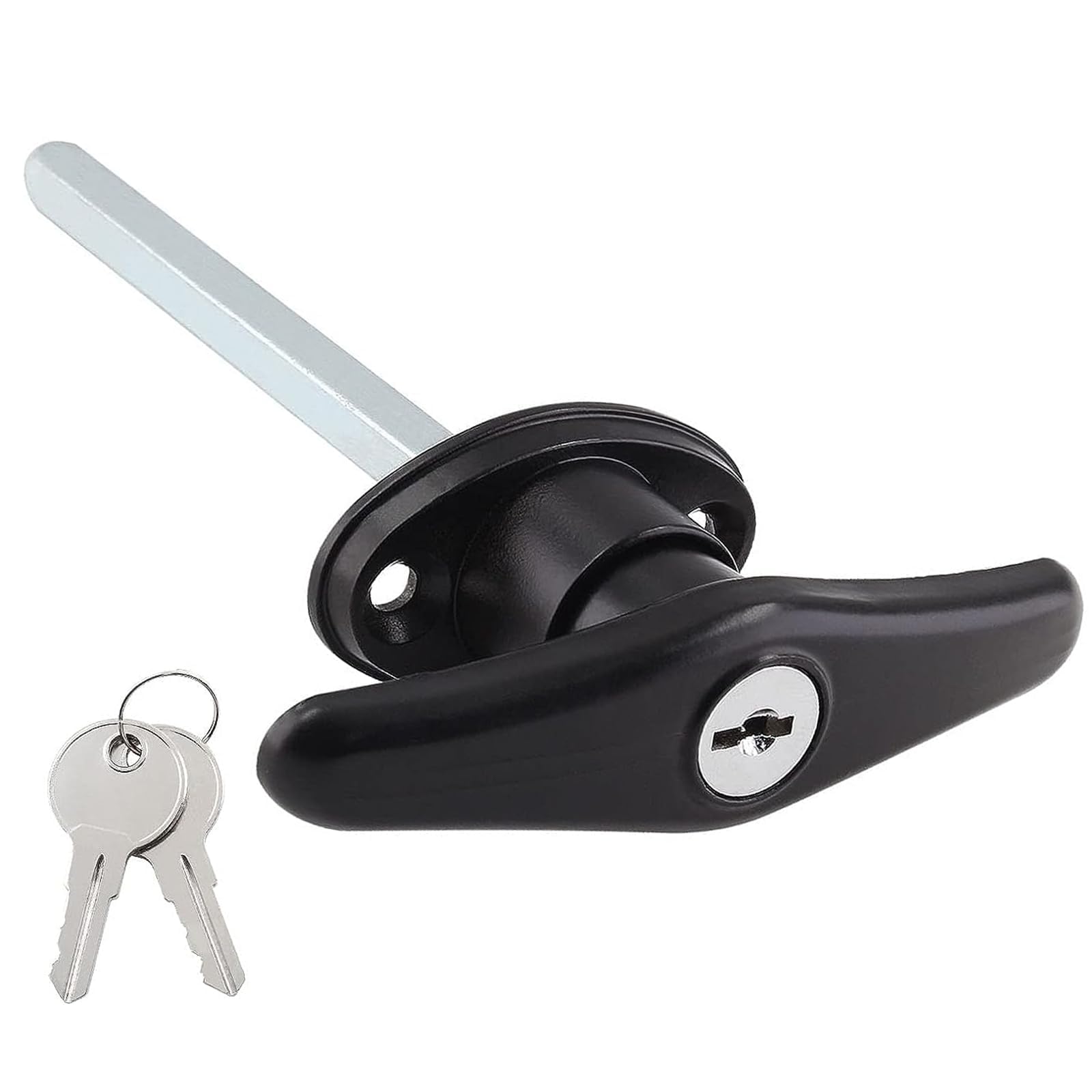 1 Pack Truck Cap T-Handle Lock, Keyed Alike, 6.5 Inch Black