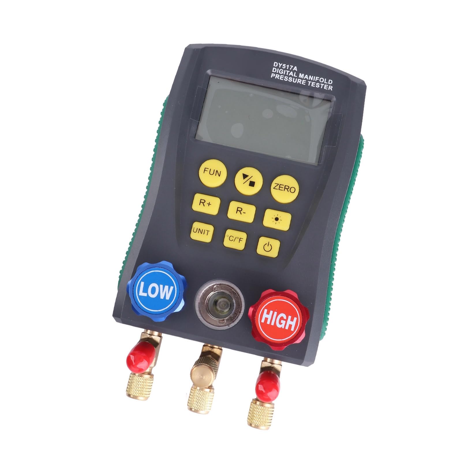 Medidor de Presión de Refrigeración Digital Probador de Pantalla LCD Preciso para Reparación y Mantenimiento de Aire Acondicionado, Material ABS Duradero, Incluye 3 Tubos de Conexión de