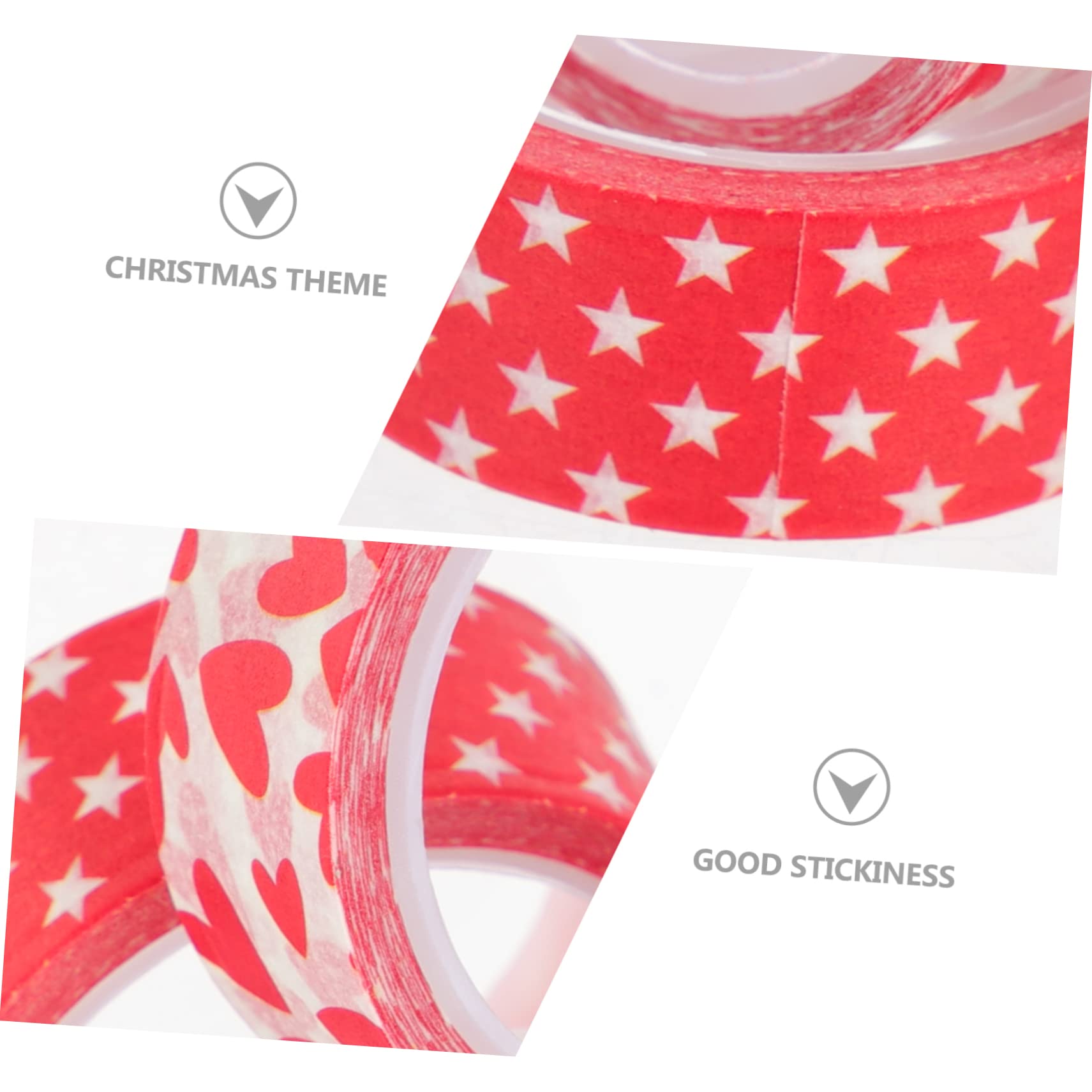Ciieeo 40rollos Cinta Washi Decorativa De Navidad Para Manualidades y Decoración De Fiestas Adhesiva y Reposicionable Para Tarjetas Invitaciones Navideñas