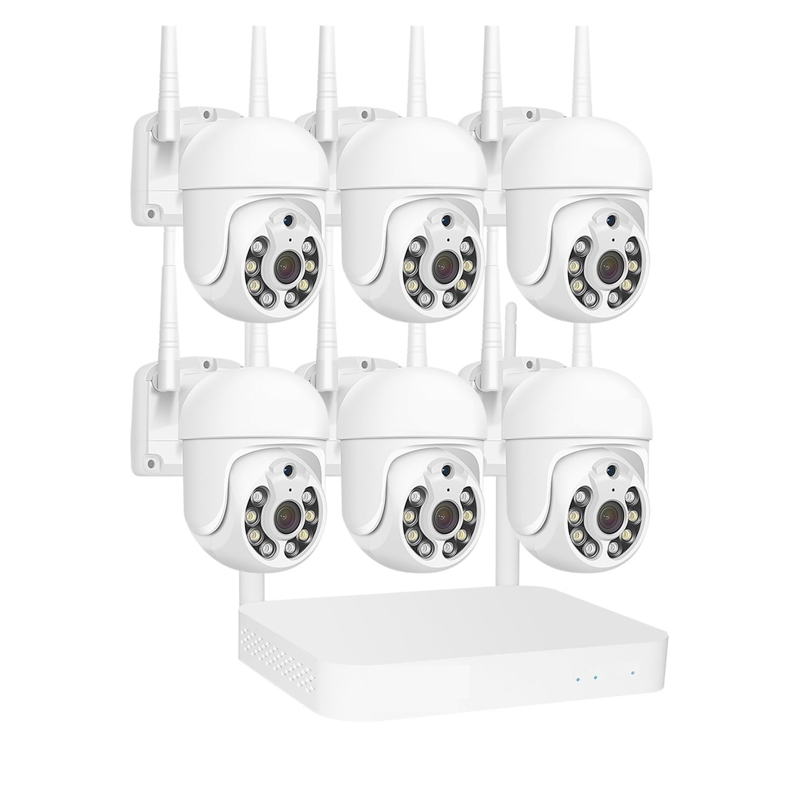 5MP WiFi CCTV Kamera PTZ Zestaw Do Organizacji Bezpieczeństwa 10-kanałowy Rejestrator NVR AI Śledzenie Ruchu Kamer IP System Nadzoru Wideo Dobra Jakość Obrazu(None,10CH NVR 6 Cameras)