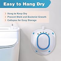 Vista 6 de Pochik Sitz Bath for Toilet Seat, Sitz Baths for Hemorrhoids and Postpartum Care, Yoni Steam Seat, Collapsible Basin for Epsom Salt Soak, Sits Bath