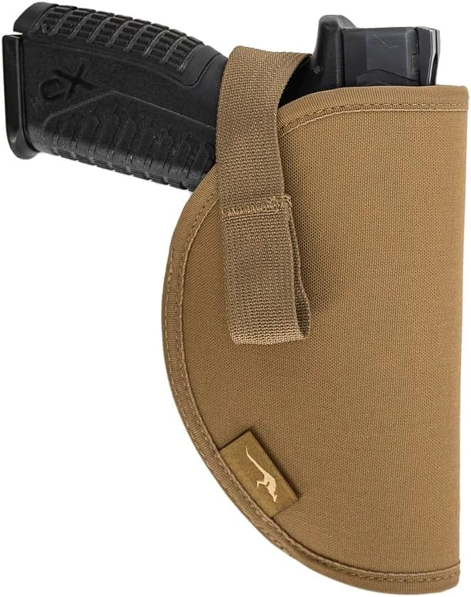 Marsupial Gear Side Mount Holster - Tactical MOLLE Handgun Holster with Rigid Construction and Adjustable Retention Strap