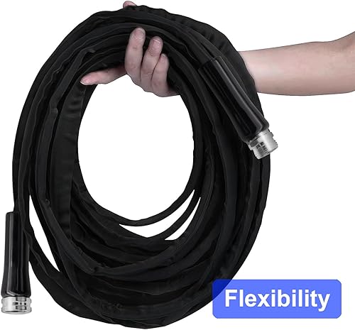 Miniatura 4 de Manguera de jardín ligera y flexible de 50 pies, ultraligera, súper flexible, a prueba de torceduras para jardín, RV, marina y campamento