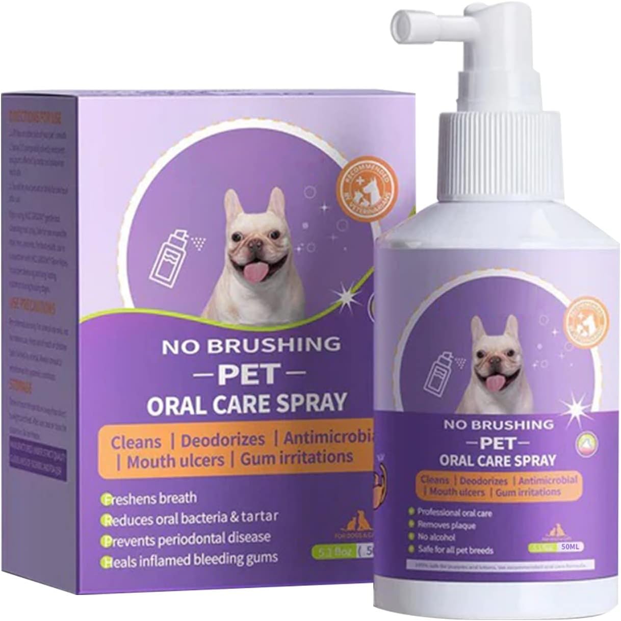 Cakina Pet Teeth Cleaning Spray Petry Oral Spray, Dog Breath Freshener, Pet