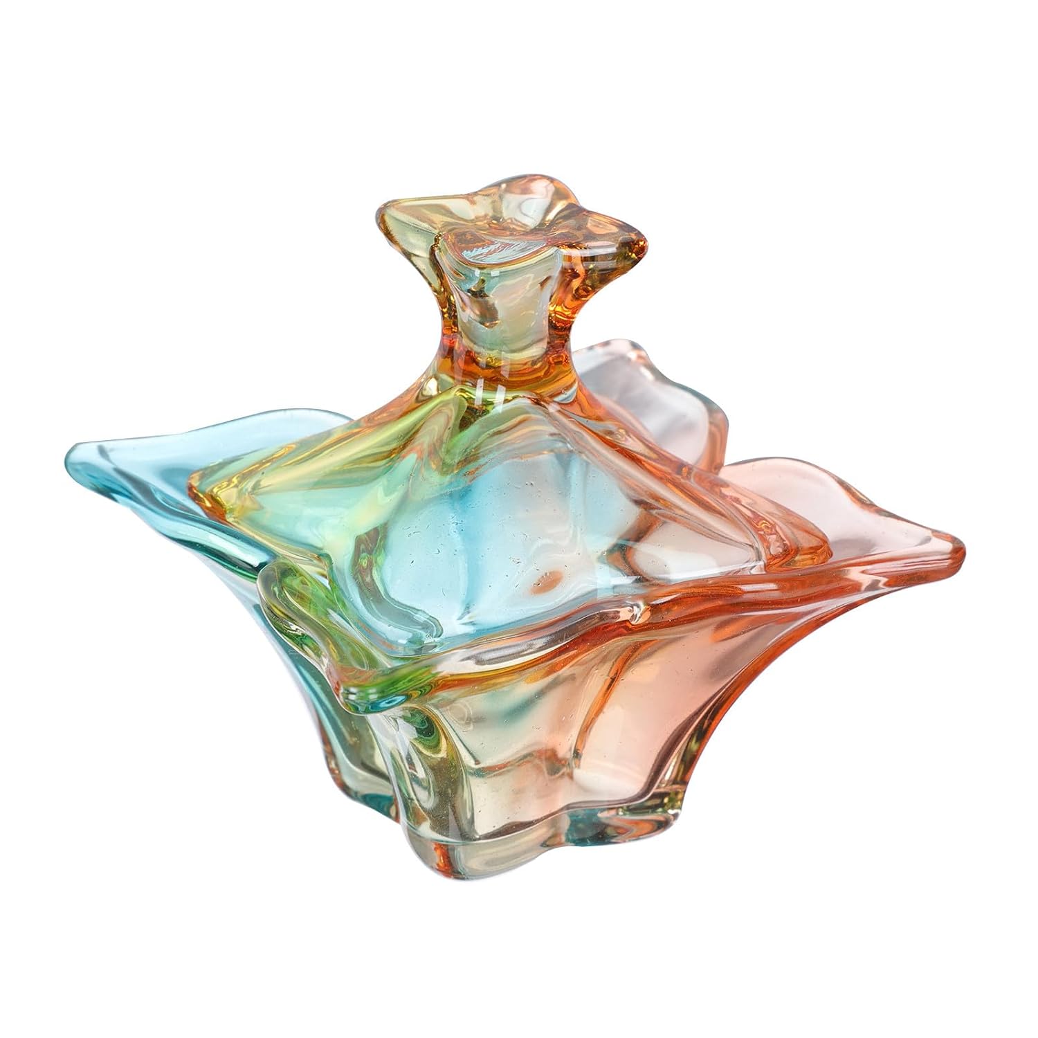 Glass Nail Art Holding Cup with Lid for Pen Cleaning and Mixing