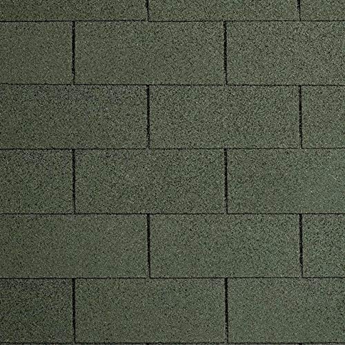 Preisvergleich Produktbild Bitumen-Dachschindeln Rechteck grün, 3 m², Bitumendachschindeln, Dacheindeckung