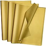 100 Sheets Gold Tissue Paper Artdly 12 x 20 Inches Gold Wrapping Paper Bulk for Weddings Birthday DIY Project Wrapping Crafts Decor