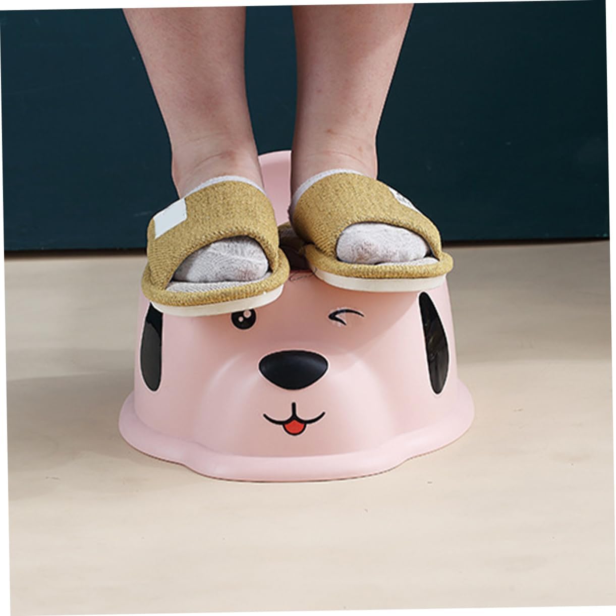 DECHOUS Boy Girl Portable Potty Chair with Cartoon Design Non-slip Base and Lid for Easy Potty Training Boy Girl Toilet Seat for and Pink Color