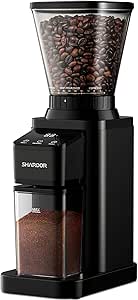 SHARDOR Professional Conical Burr Coffee Grinder, Coffee Bean Grinder with 48 Grind Settings for Espresso, Drip & French Press, Upgraded Anti-Static Technology, Precision Timer, Black