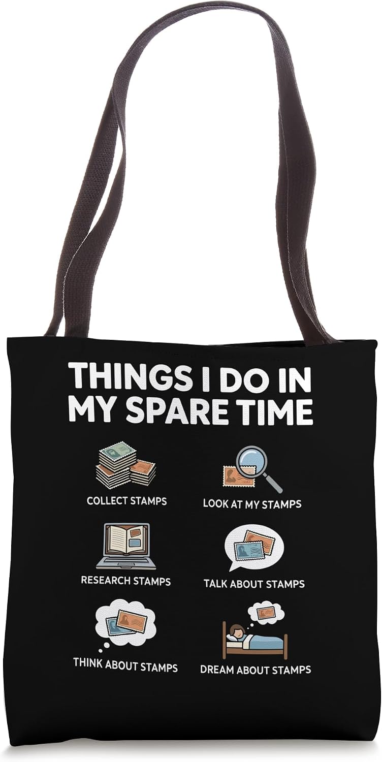Funny Stamp Collector Art For Men Women Stamp Collecting Tote Bag