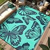 Amazon.com: Anidaroel Butterfly Outdoor Rug 8X10 Patio Waterproof ...