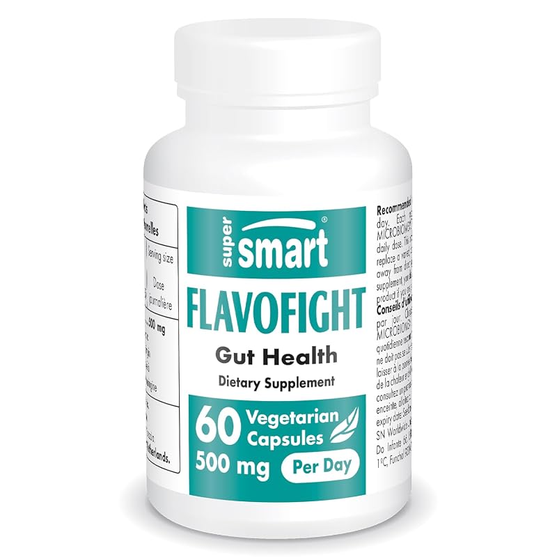 Supersmart FlavoFight Suplemento de Flavonoides 500 mg por dia, extrato de Citrus sinensis, 60 cápsulas vegetarianas