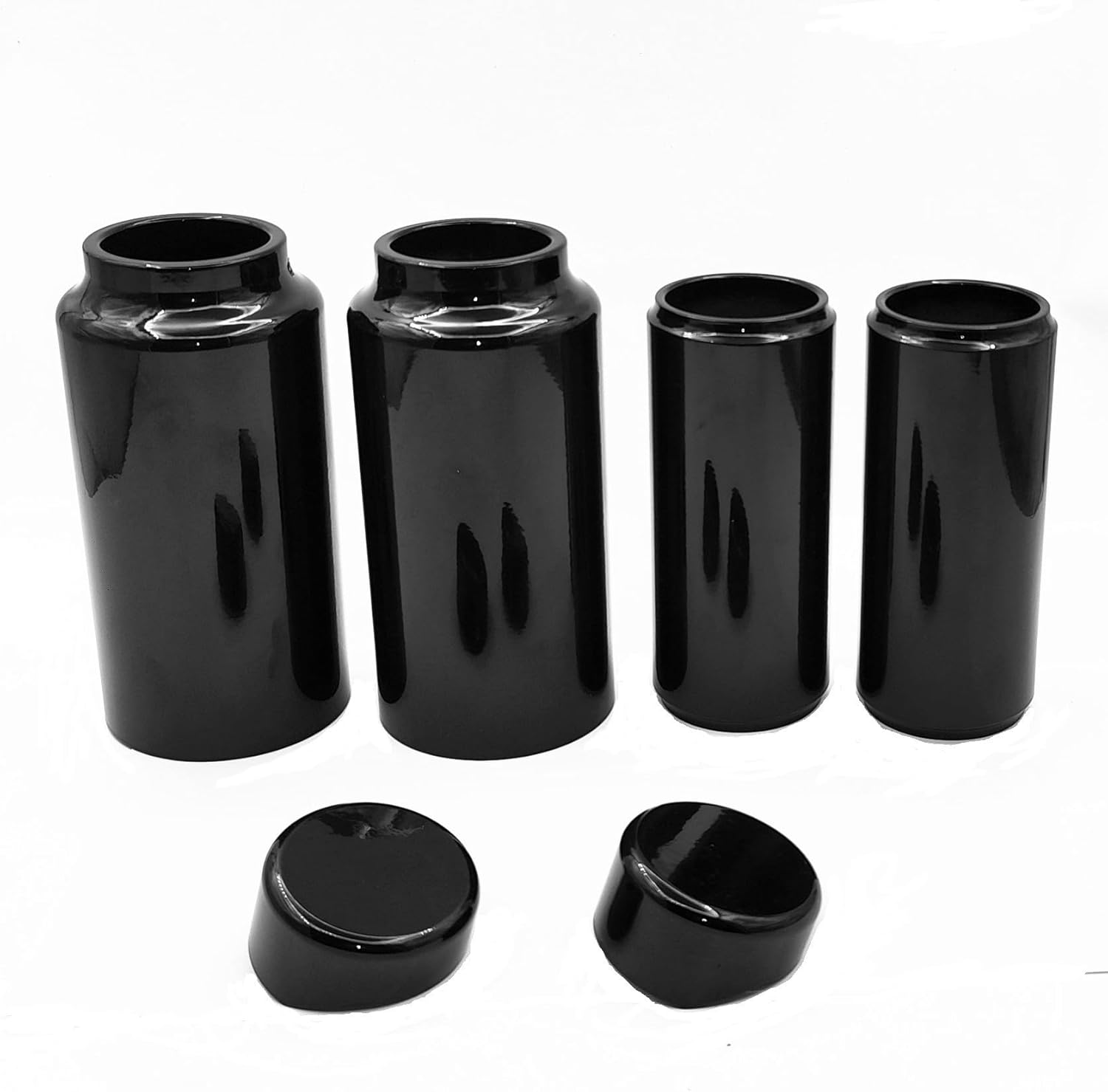 6 PCS Aluminum Front Full Fork Cover Boot Set Upper Lower Tube Caps Fit for Harley Softail Breakout FXBR FXBRS 2018-UP