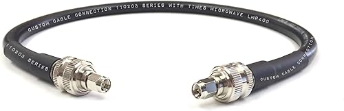 Miniatura 5 de Custom Cable Connection Cable de antena coaxial de baja pérdida de 150 pies SMA macho a SMA macho LMR400 veces microondas 50 ohmios para