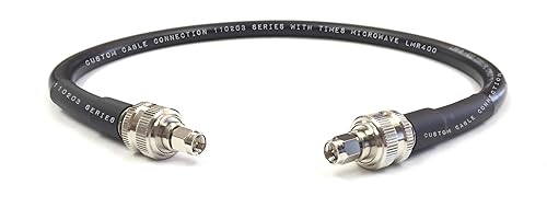 Miniatura 5 de Custom Cable Connection Cable de antena coaxial de baja pérdida de 150 pies SMA macho a SMA macho LMR400 veces microondas 50 ohmios para