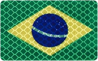 1 PCS Brazil Flag Reflective Patches Hook and Loop Fastener Tactical Military National Brazil Patch (Brazil)