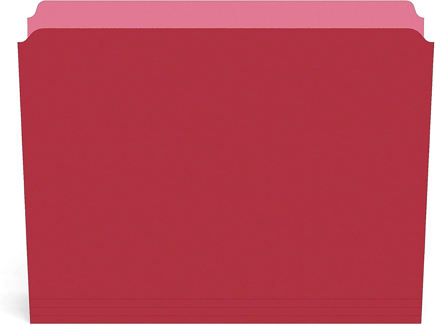 Staples Straight‑Cut Top‑Tab File Folders, Letter Size, Red, Durable Paper Stock, 100/Box