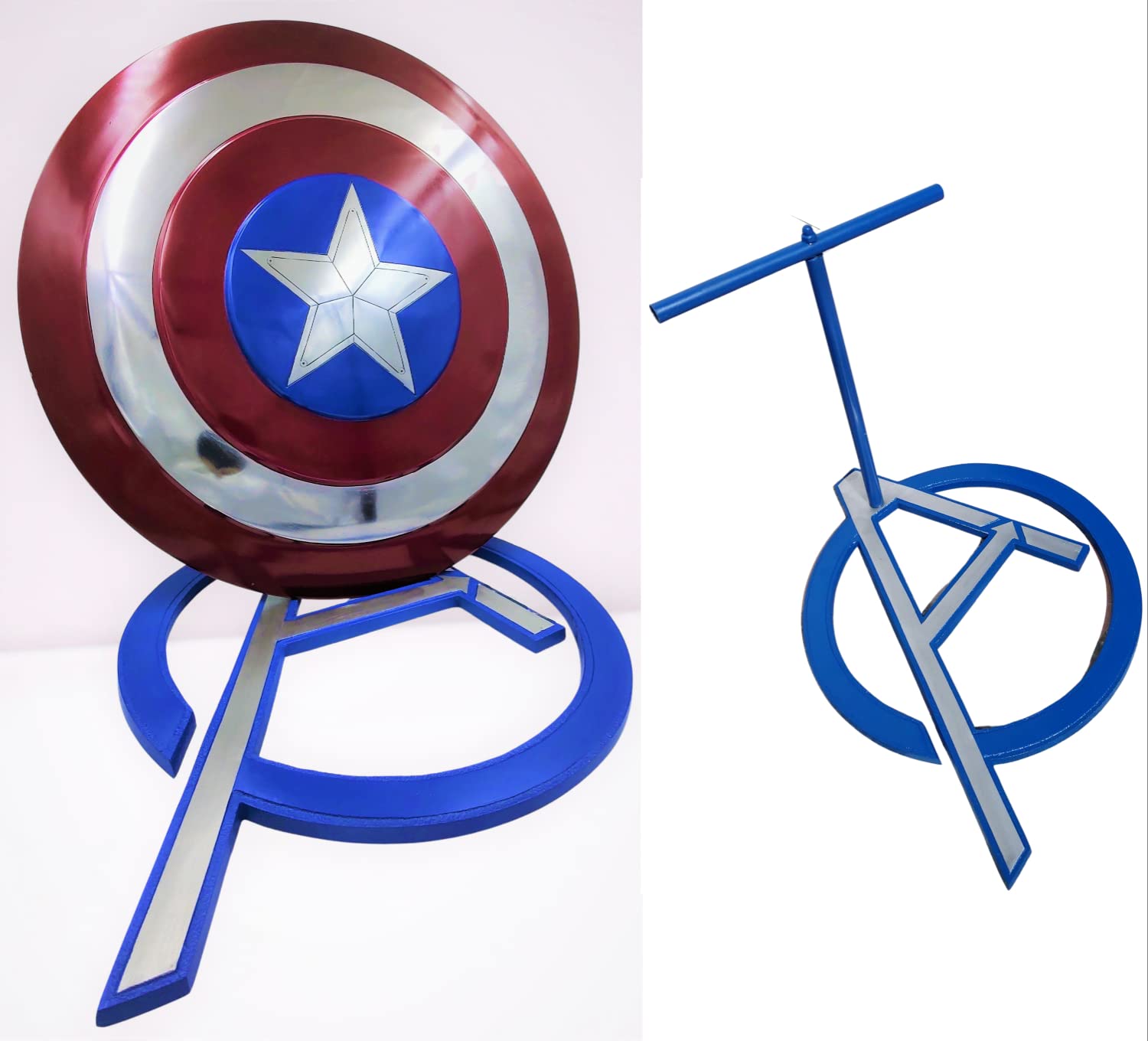 Qarzun Captain Marvel Exclusive Legends Gear Classic Shield Metal Comic Prop Replica With Display Stand (B0BZMPLX7T) Amazon Price History, Amazon Price Tracker